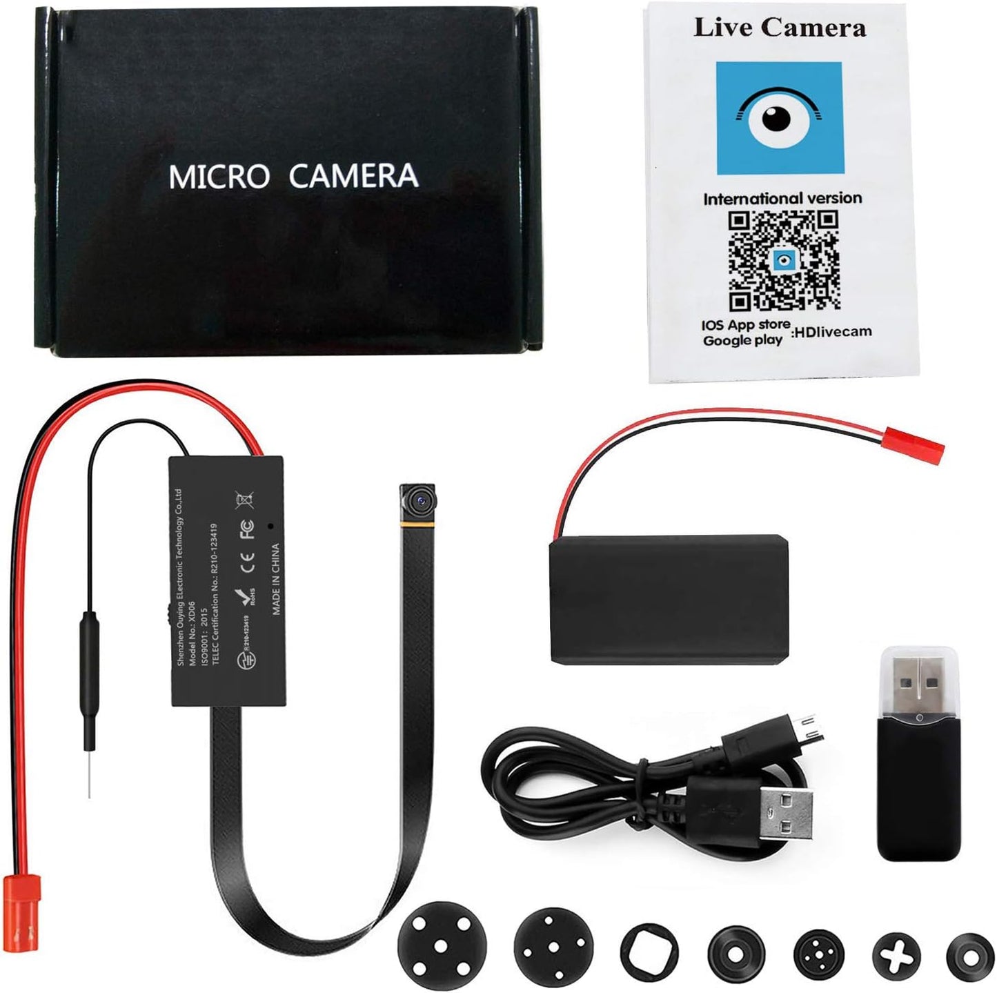 WIFI كاميرا مراقبة مخفية على شكل أزرار